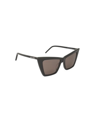 SAINT LAURENT SL 372 001 Square Shape Shiny Black