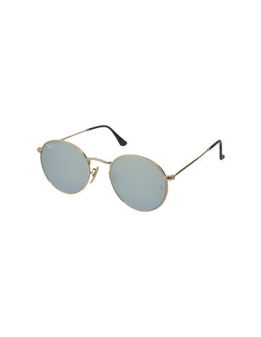 Ray Ban Rb3447n 001/30 Round Metal Flat Lenses Plata Dorado | Sunni...