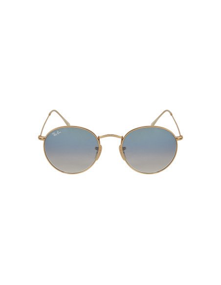 Ray Ban Rb3447n 001/3f Round Metal Flat Azu Degradado Dorado | Sunn...