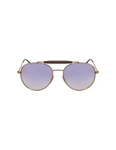 Ray Ban Rb3540 198/7x Round Double Bridge Lila Espejo Bronce | Sunn... 2