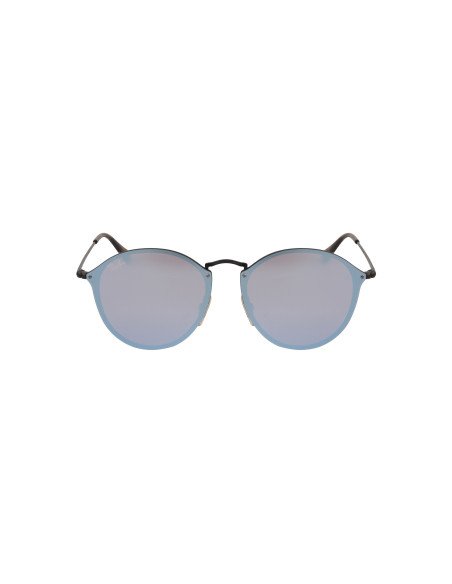 Ray Ban Rb3574n 153/7v Round Metal Blaze Azul Espejo Negro | Sunnie...