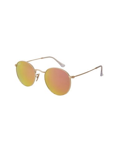 Ray Ban Rb3447 112/z2 Round Metal Rosa Espejo Dorado | Sunnies.uno