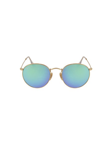 Ray Ban Rb3447 P 112/p9 Round Metal Polarizado Verde Espejo | Sunni...