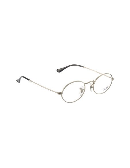 Ray Ban Oftalmico Rb3547v 2502 Oval Optics Plateado Gris | Sunnies.uno