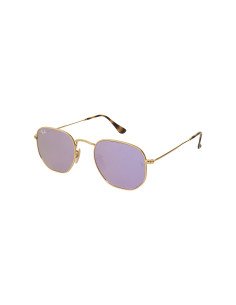 Ray Ban Rb3548n 001/8o Hexagonal Flat Lenses Lila Espejo | Sunnies.uno