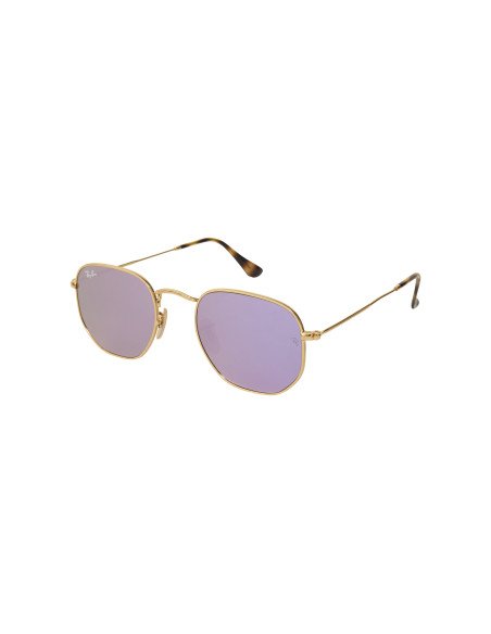 Ray Ban Rb3548n 001/8o Hexagonal Flat Lenses Lila Espejo | Sunnies.uno