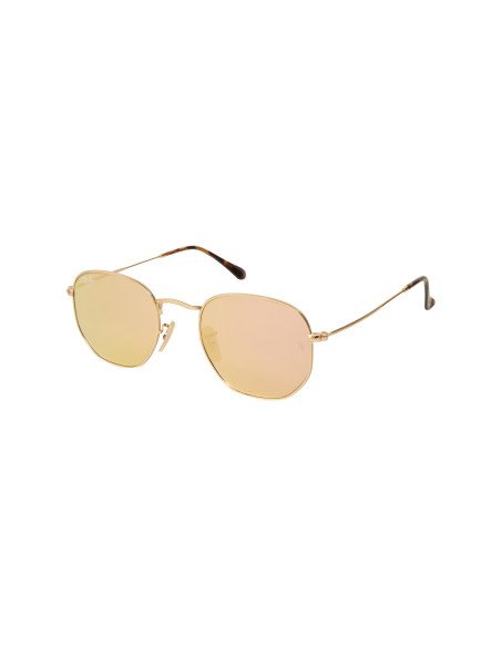 Ray Ban Rb3548n 001/z2 Hexagonal Rosa Espejo Dorado Original | Sunn...