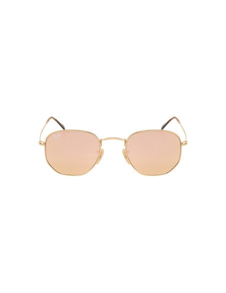 Ray Ban Rb3548n 001/z2 Hexagonal Rosa Espejo Dorado Original | Sunn...
