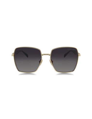Prada SPR 64ZS ZVN-5W1 Square Shape Gold Gray Shaded