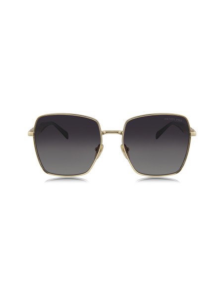 Prada SPR 64ZS ZVN-5W1 Square Shape Gold Gray Shaded