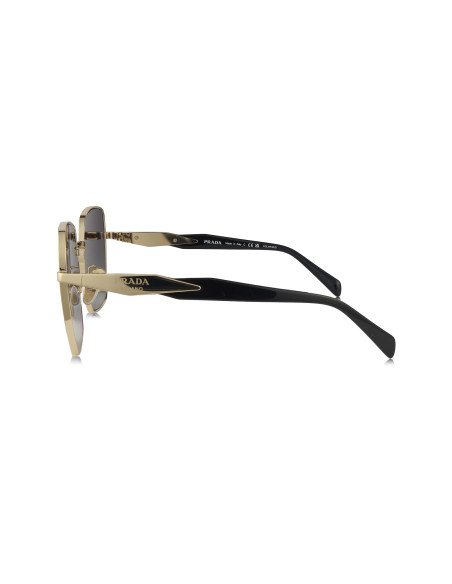 Prada SPR 64ZS ZVN-5W1 Square Shape Gold Gray Shaded