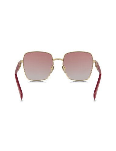 Prada SPR 64ZS 5AK-01Z Square Shape Gold Pink Gradient Red