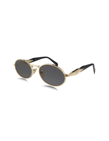 Prada SPR 65ZS ZVN-09T Oval Shape Pale Gold Dark Grey