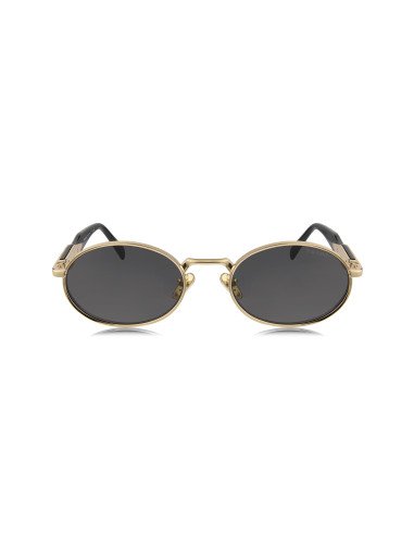 Prada SPR 65ZS ZVN-09T Oval Shape Pale Gold Dark Grey