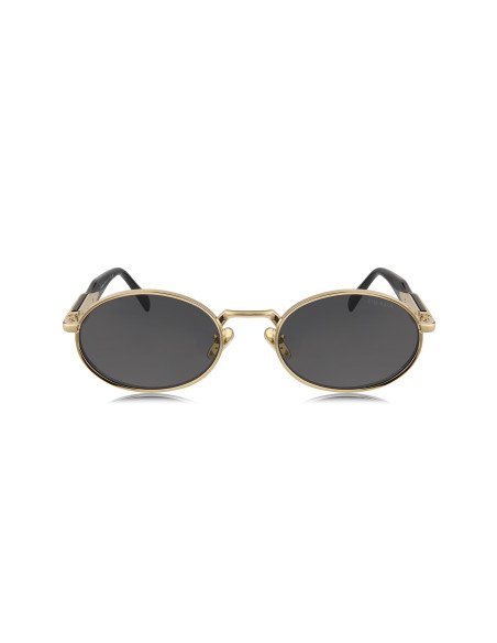 Prada SPR 65ZS ZVN-09T Oval Shape Pale Gold Dark Grey