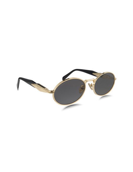 Prada SPR 65ZS ZVN-09T Oval Shape Pale Gold Dark Grey