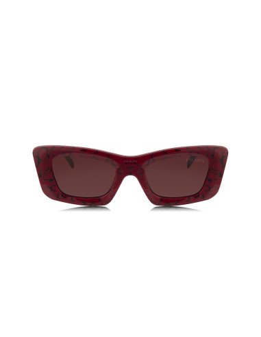 Prada SPR 13ZS 15D-08S Square Fashion Red Marble