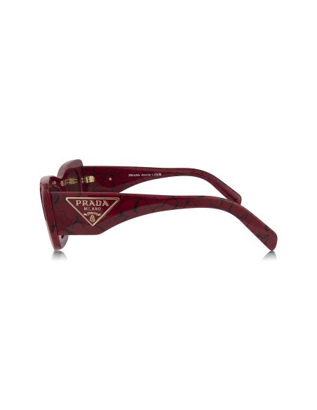 Prada SPR 13ZS 15D-08S Square Fashion Red Marble