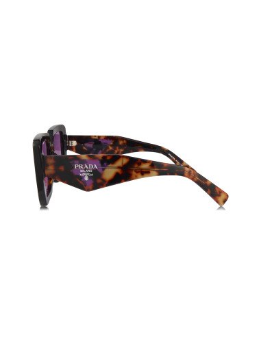 Prada SPR 23YS 2AU-05Q Square Shape Brown Havana Violet
