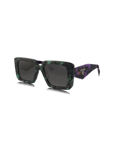 Prada SPR 23YS 06Z-5S0 Square Shape Teal Tortoise Dark