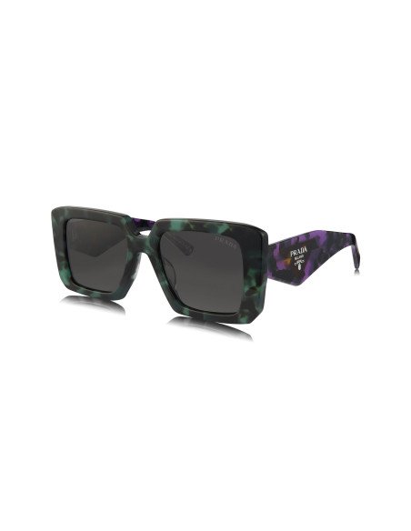 Prada SPR 23YS 06Z-5S0 Square Shape Teal Tortoise Dark