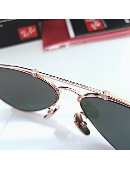 Ray Ban Rb8125m 9143 Aviator Titanium White Gold G-15 Icon | Sunnie...