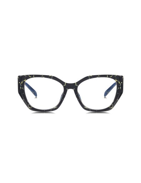 Prada SPR 18WV 19D-1O1 Oftalmico Square Shape Yellow marble