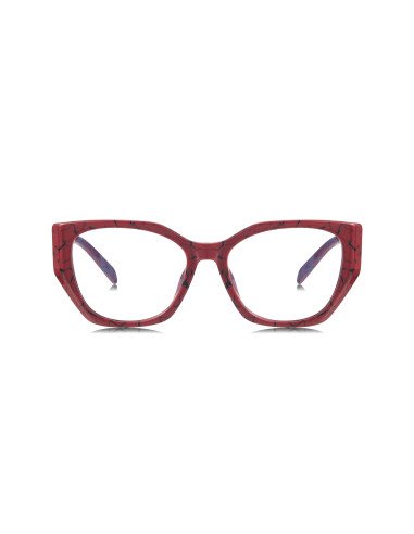 Prada Spr 18wv 15d-1o1 Square Shape Red Marble