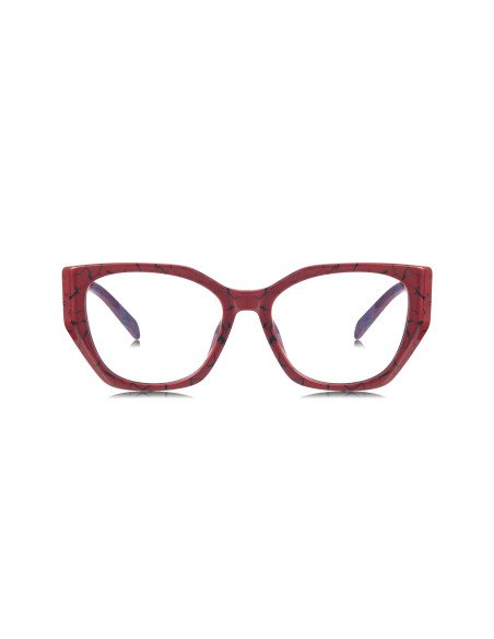 Prada Spr 18wv 15d-1o1 Square Shape Red Marble