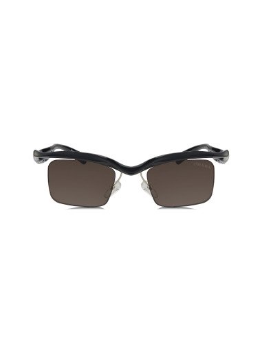 Prada SPR A15 1AB-8C1 Morph Small Square Shape Dark Brown