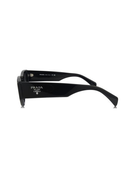 Prada SPR A01S 16K-08Z Square Shape Black Silver