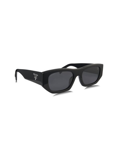 Prada SPR A01S 16K-08Z Square Shape Black Silver