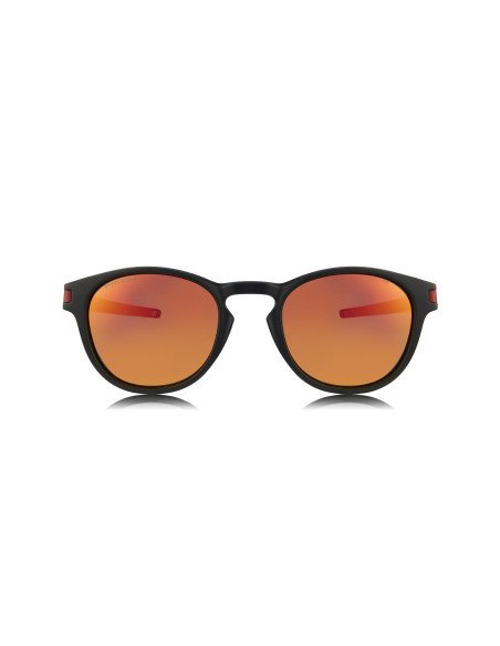 Oakley OO9265 2953 LATCH Matte Black Round Prizm Ruby | Sunnies.uno