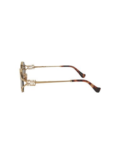 Miu Miu MU 52YS 7OE-01T Oval Shape Gold Coffe