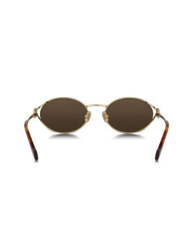 Miu Miu MU 52YS 7OE-01T Oval Shape Gold Coffe