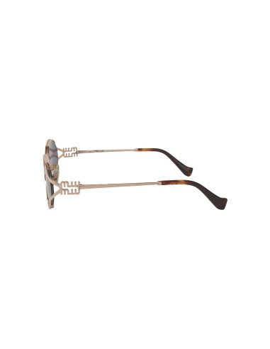 Miu Miu MU 52YS ZVF-1V1 Oval Shape Pink Gold Blue