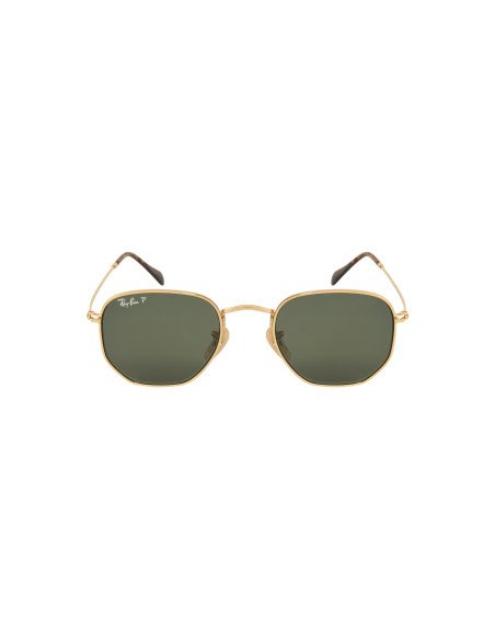 Ray Ban Rb3548n 001/58 Hexagonal Flat Negro G-15 Dorado Polarizado ...
