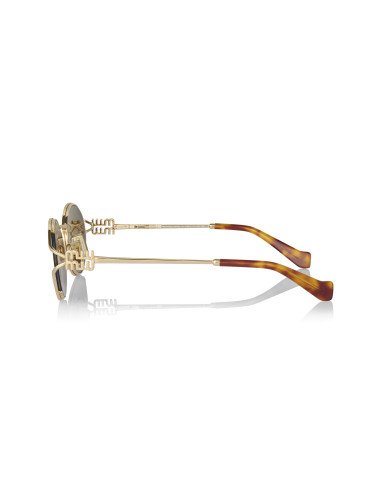 Miu Miu MU 52YS 7OE-01T Oval Shape Gold Coffe