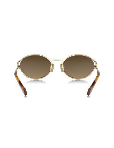 Miu Miu MU 52YS 7OE-01T Oval Shape Gold Coffe