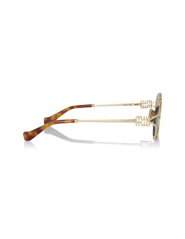 Miu Miu MU 52YS 7OE-01T Oval Shape Gold Coffe