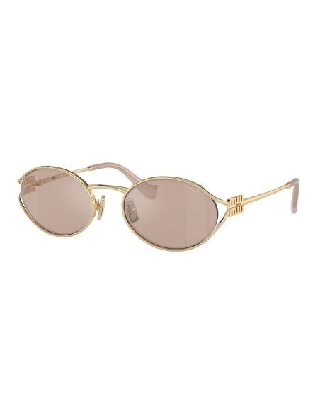 Miu Miu MU 52YS ZVN-5D1 Oval Shape Gray Gradient Gold