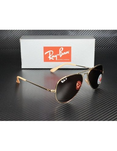 Ray Ban Rb3689 906447 New Aviator Cafe Polarizado Dorado | Sunnies.uno
