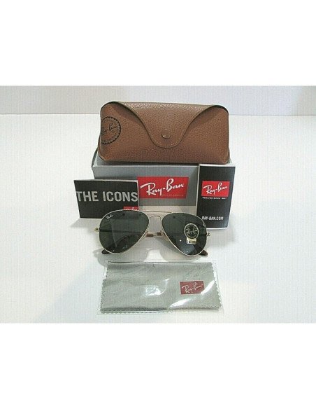Ray Ban Rb3689 906447 New Aviator Cafe Polarizado Dorado | Sunnies.uno
