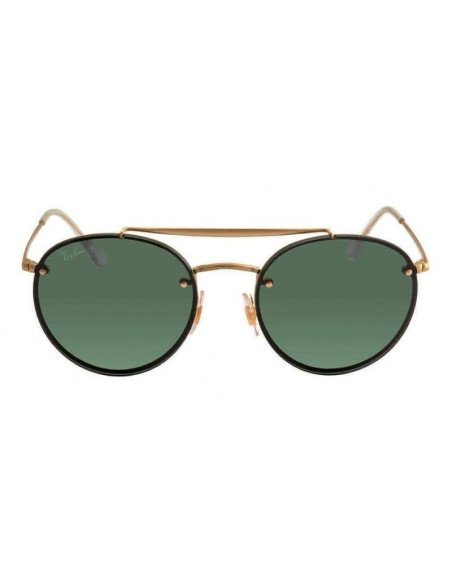 Ray Ban Rb3614n 148/11 Round Double Bridge Blaze Negro Gris degrada...