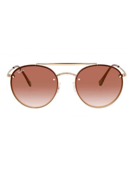 Ray Ban Rb3614n 148/11 Round Double Bridge Blaze Negro Gris degrada...