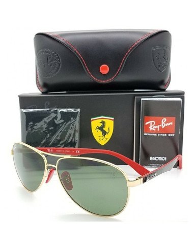 Ray Ban RB8313M 003/H0 Aviator Scuderia Ferrari Fibra de carbono | ...