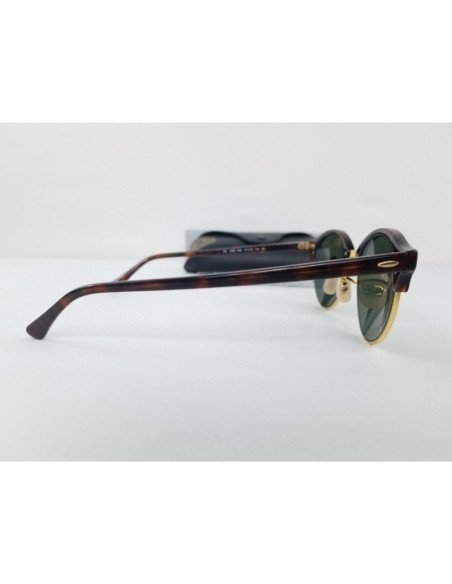 Ray Ban Rb4246 901 Clubround Negro G-15 Dorado Clasico | Sunnies.uno