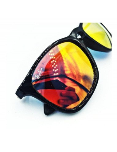 Ray Ban Rb4187 601/55 Chris Negro Mate Azul espejo | Sunnies.uno