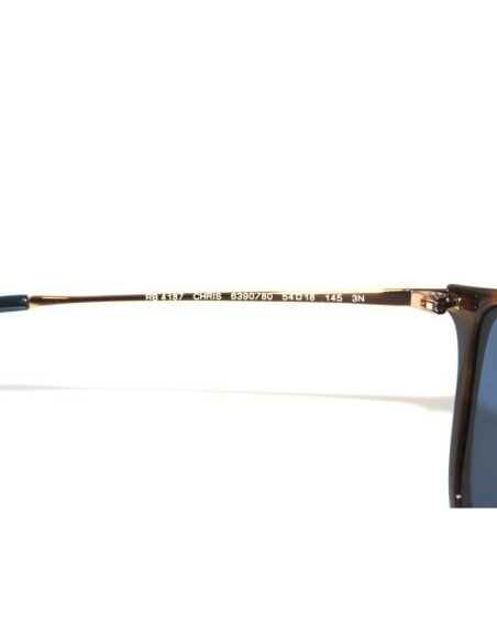 Ray Ban Rb4187 601/55 Chris Negro Mate Azul espejo | Sunnies.uno
