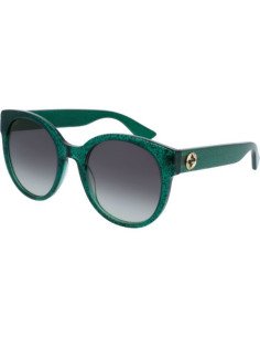 Gucci Gg0035s 006 Round Shape Verde Brillante Gris degradado | Sunn... 2